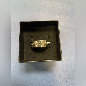 🆕 Men’s Titanium Steel Silver Spinner Ring Size 12